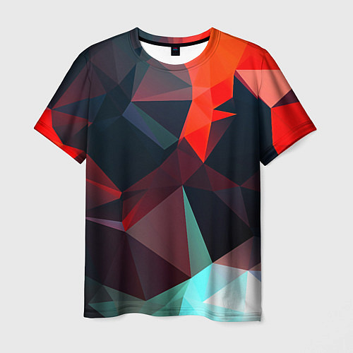 Мужская футболка Абстрактное стекло осколки / 3D-принт – фото 1