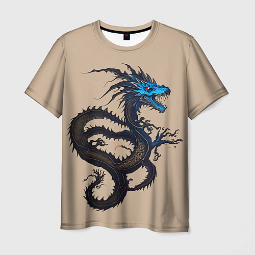 Мужская футболка Irezumi - японский дракон / 3D-принт – фото 1