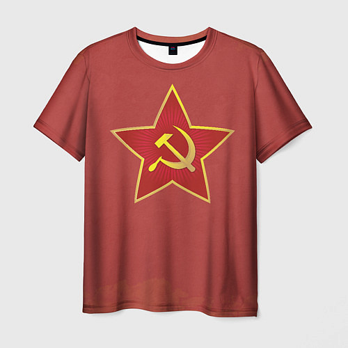 Мужская футболка Советская звезда / 3D-принт – фото 1