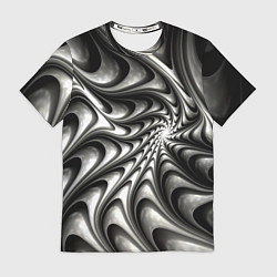 Футболка мужская Abstract fractal grey, цвет: 3D-принт