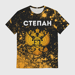 Футболка мужская Степан и зологой герб РФ, цвет: 3D-принт