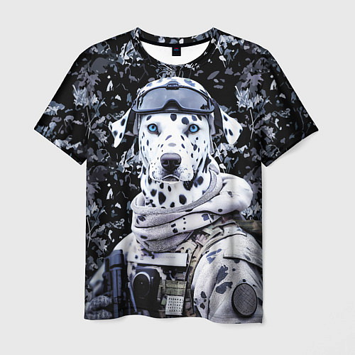 Мужская футболка Далматинец солдат спецназа / 3D-принт – фото 1