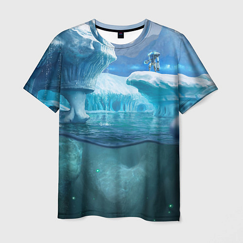 Мужская футболка Subnautica - КРАБ на леднике / 3D-принт – фото 1