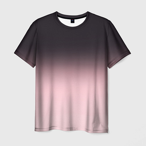 Мужская футболка Градиент: от черного к розовому / 3D-принт – фото 1