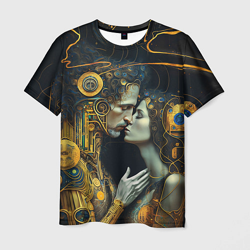 Мужская футболка Gustav Klimt Cyberpunk / 3D-принт – фото 1