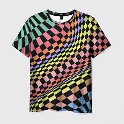 Футболка мужская Colorful avant-garde chess pattern - fashion, цвет: 3D-принт