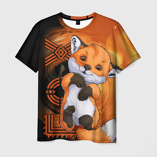 Мужская футболка Fox cub / 3D-принт – фото 1