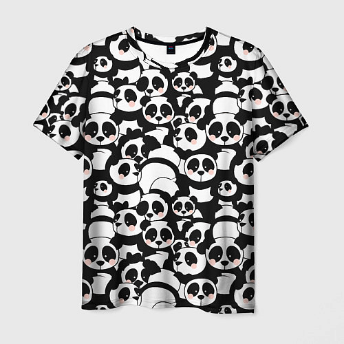 Мужская футболка Чёрно-белые панды / 3D-принт – фото 1