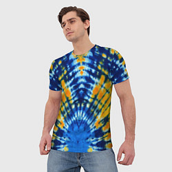 Футболка мужская Tie dye стиль хиппи, цвет: 3D-принт — фото 2