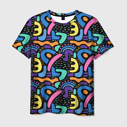 Мужская футболка Multicolored texture pattern / 3D-принт – фото 1