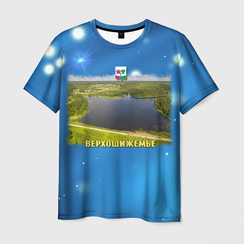 Мужская футболка Верхошижемье - пруд / 3D-принт – фото 1