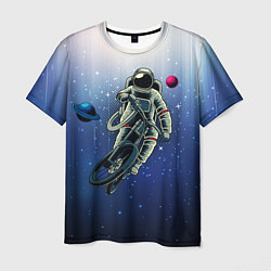 Футболка мужская Космонавт на велике, цвет: 3D-принт