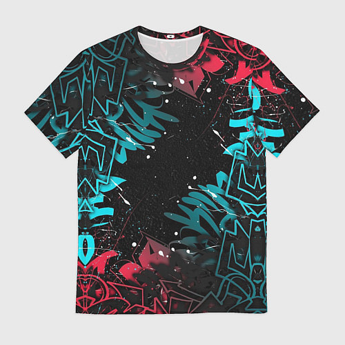 Мужская футболка Graffity street art / 3D-принт – фото 1