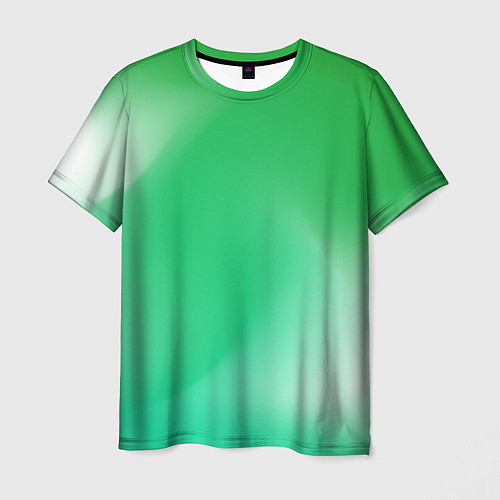 Мужская футболка Градиент зеленый / 3D-принт – фото 1