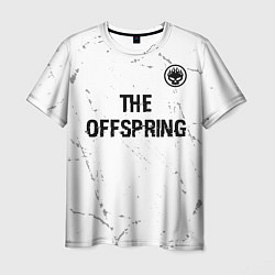 Футболка мужская The Offspring glitch на светлом фоне: символ сверх, цвет: 3D-принт