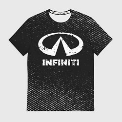 Футболка мужская Infiniti с потертостями на темном фоне, цвет: 3D-принт