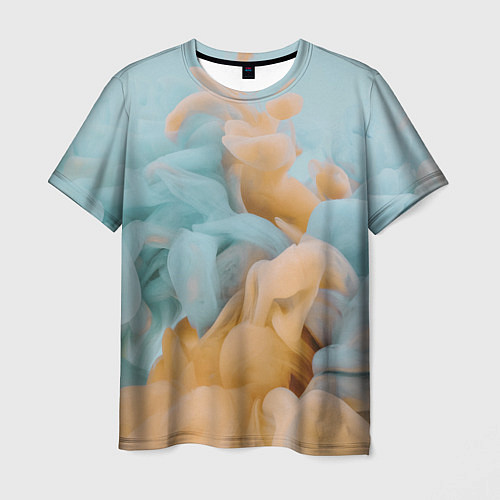 Мужская футболка Двухцветный дым / 3D-принт – фото 1