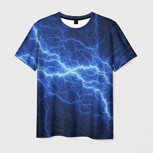 Мужская футболка Разряд электричества / 3D-принт – фото 1