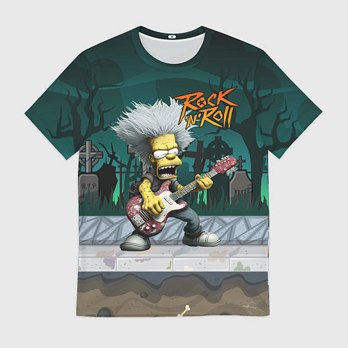 Мужская футболка Рок в стиле Симпсонов / 3D-принт – фото 1