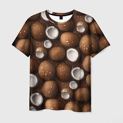 Мужская футболка Сочная текстура из кокосов / 3D-принт – фото 1