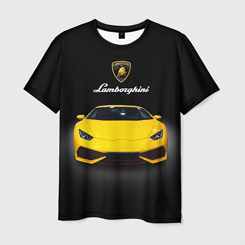 Мужская футболка Итальянский спорткар Lamborghini Aventador / 3D-принт – фото 1