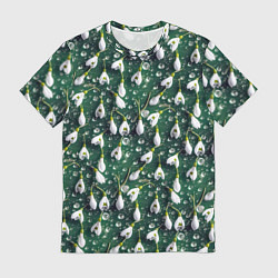 Мужская футболка Сочная текстура из подснежников