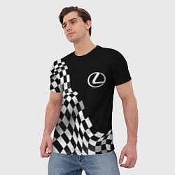 Футболка мужская Lexus racing flag, цвет: 3D-принт — фото 2