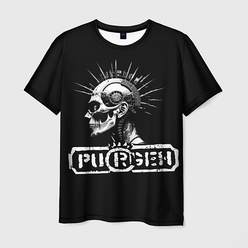 Мужская футболка Пурген киберпанк / 3D-принт – фото 1