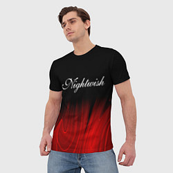 Футболка мужская Nightwish red plasma, цвет: 3D-принт — фото 2