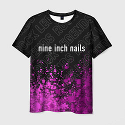 Футболка мужская Nine Inch Nails rock legends: символ сверху, цвет: 3D-принт