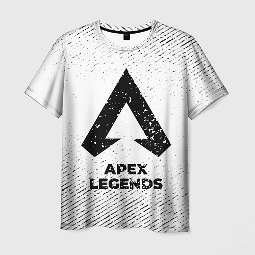 Мужская футболка Apex Legends с потертостями на светлом фоне / 3D-принт – фото 1