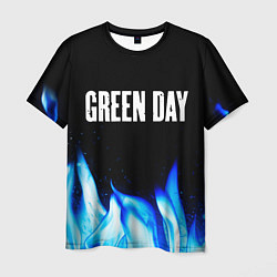 Футболка мужская Green Day blue fire, цвет: 3D-принт