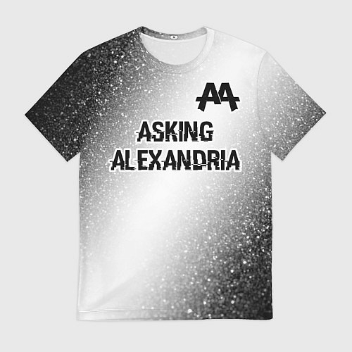 Мужская футболка Asking Alexandria glitch на светлом фоне: символ с / 3D-принт – фото 1