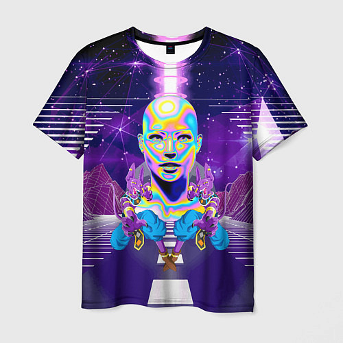 Мужская футболка Goddess with two Beerus - vaporwave / 3D-принт – фото 1