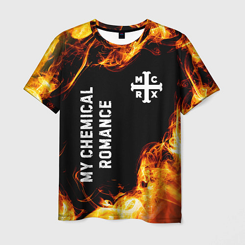 Мужская футболка My Chemical Romance и пылающий огонь / 3D-принт – фото 1