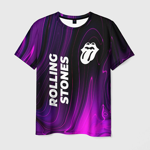 Мужская футболка Rolling Stones violet plasma / 3D-принт – фото 1