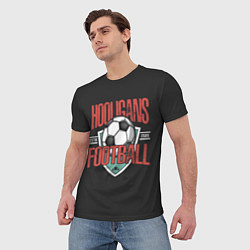 Футболка мужская Football hooligans, цвет: 3D-принт — фото 2