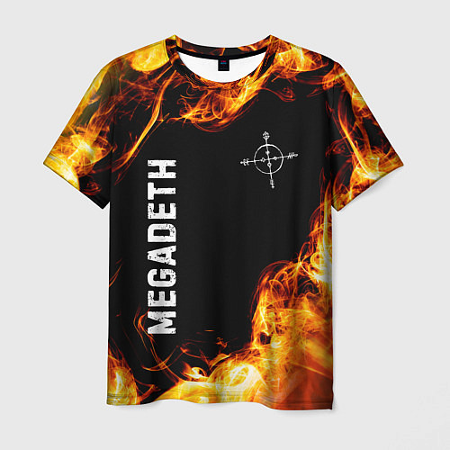 Мужская футболка Megadeth и пылающий огонь / 3D-принт – фото 1