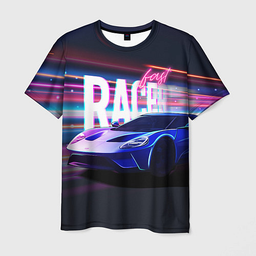 Мужская футболка Fast racer / 3D-принт – фото 1