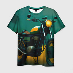 Футболка мужская Мотоцикл в лесу, цвет: 3D-принт