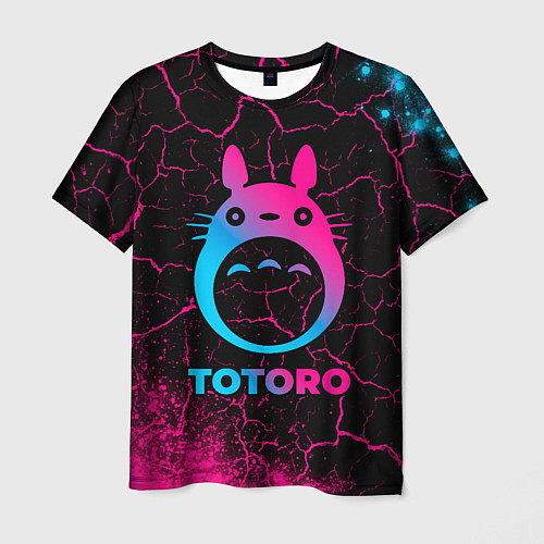 Мужская футболка Totoro - neon gradient / 3D-принт – фото 1