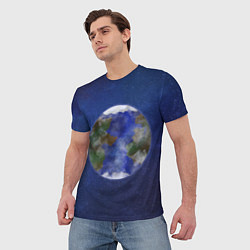 Футболка мужская Планета в космосе, цвет: 3D-принт — фото 2