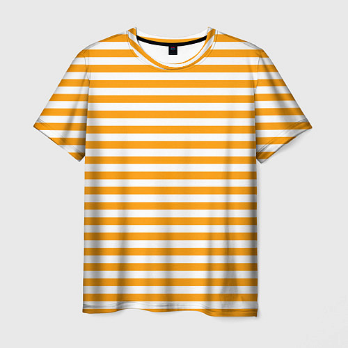 Мужская футболка Тельняшка оранжевая МЧС / 3D-принт – фото 1