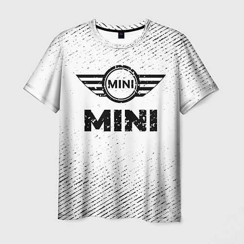 Мужская футболка Mini с потертостями на светлом фоне / 3D-принт – фото 1