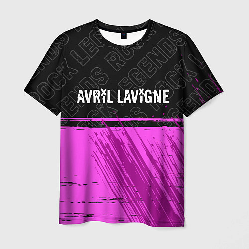Мужская футболка Avril Lavigne rock legends: символ сверху / 3D-принт – фото 1