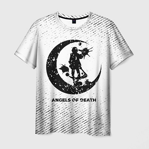 Мужская футболка Angels of Death с потертостями на светлом фоне / 3D-принт – фото 1