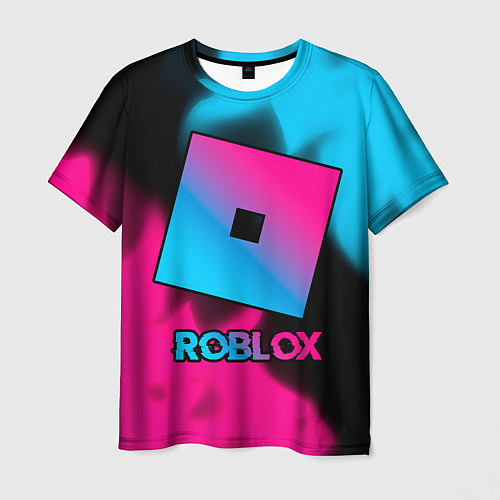 Мужская футболка Roblox - neon gradient / 3D-принт – фото 1