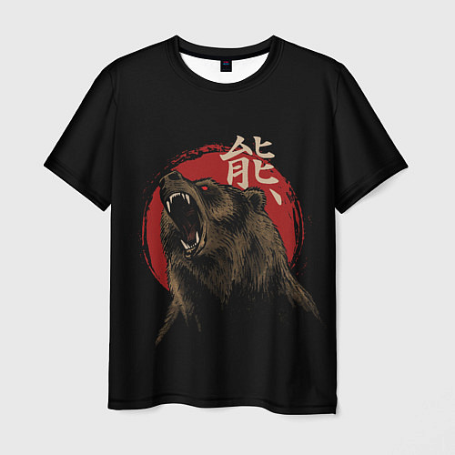 Мужская футболка Japanese bear / 3D-принт – фото 1