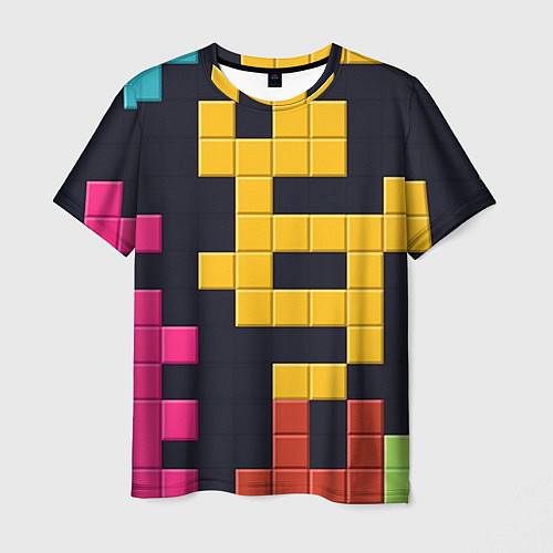 Мужская футболка Узор Тетрис абстракции / 3D-принт – фото 1