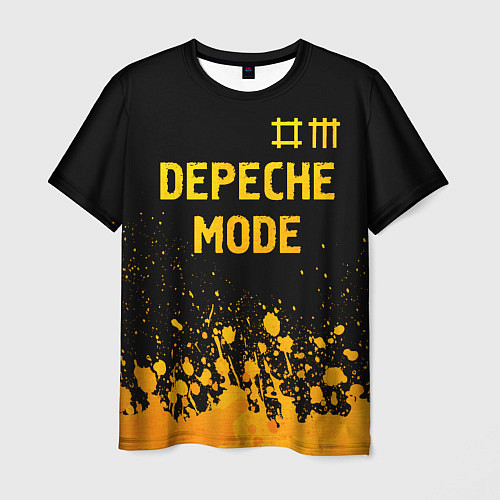 Мужская футболка Depeche Mode - gold gradient: символ сверху / 3D-принт – фото 1